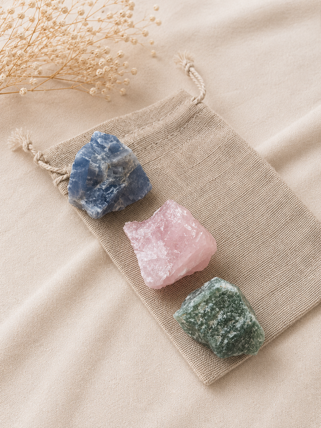 Pack de Minerales Anti Estrés y Ansiedad | Cristales Naturales para Calma y Equilibrio Emocional
