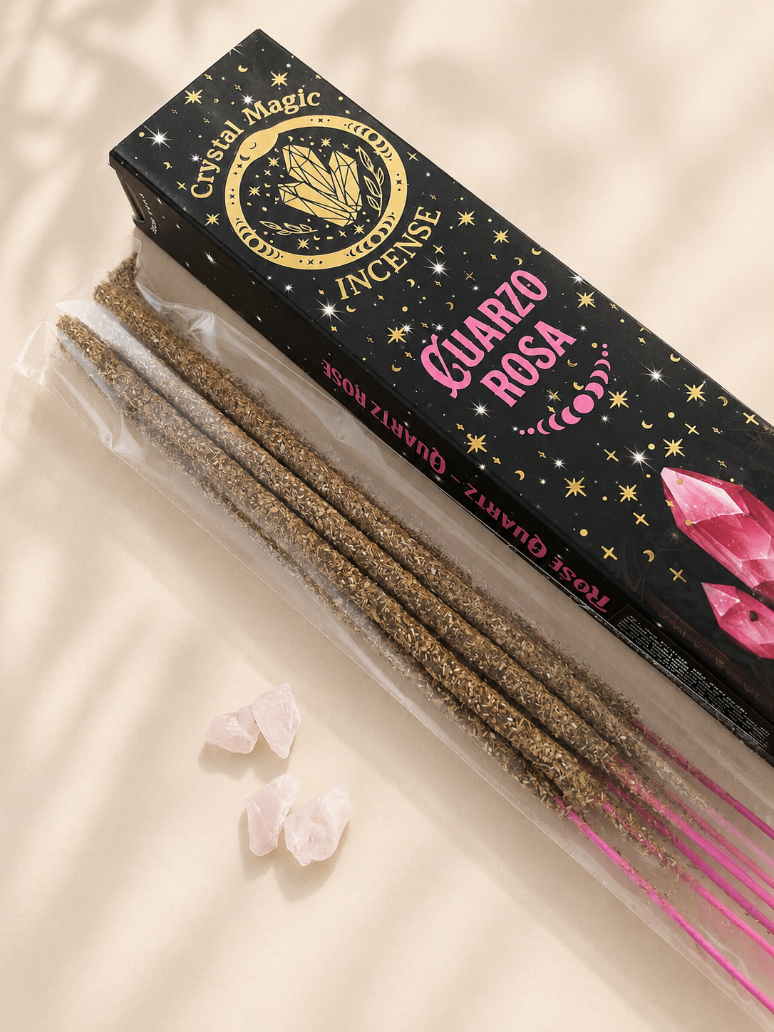 Incienso Crystal Magic Cuarzo Rosa | Sanación emocional - Relación saludable - Amor propio