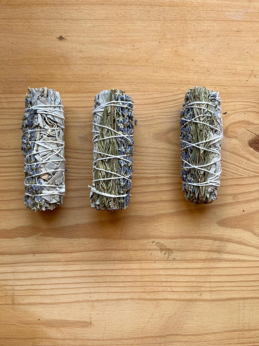 Atado de Salvia Blanca Romero y Lavanda