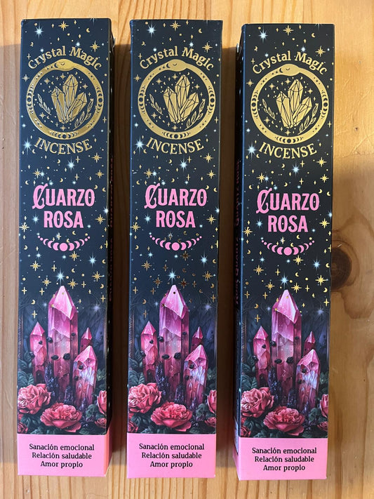 Incienso Crystal Magic Cuarzo Rosa