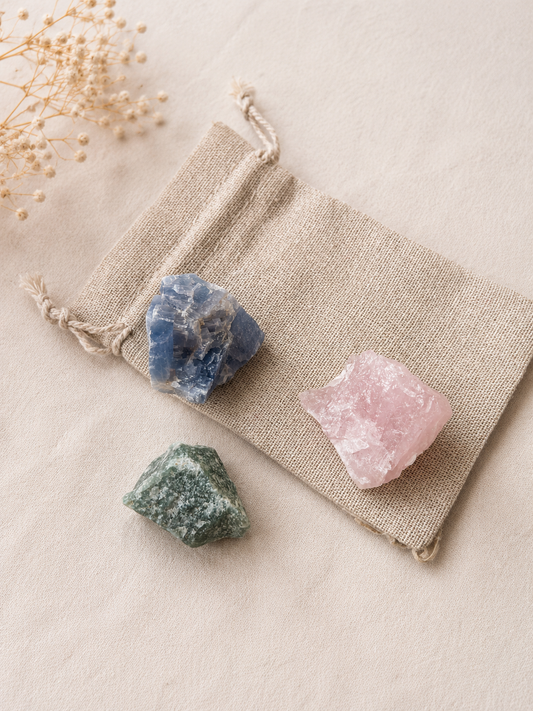 Pack de Minerales Anti Estrés y Ansiedad | Cristales Naturales para Calma y Equilibrio Emocional